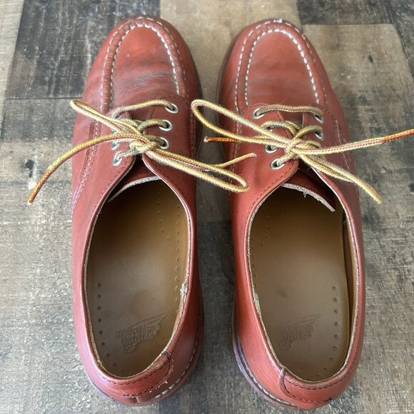 Red Wing 8103 Oro Russet Moc Toe Leather Work Boots Mens 9 D - Picture 9 of 12